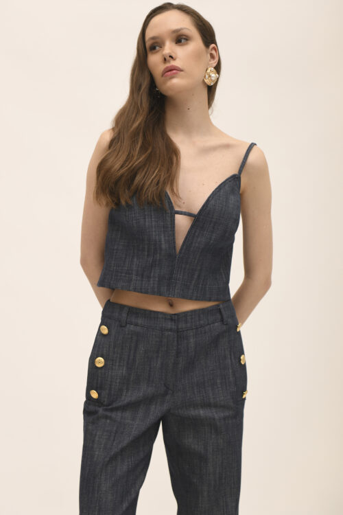 Twenty29 Jessica Denim Pants with buttons - Image 3