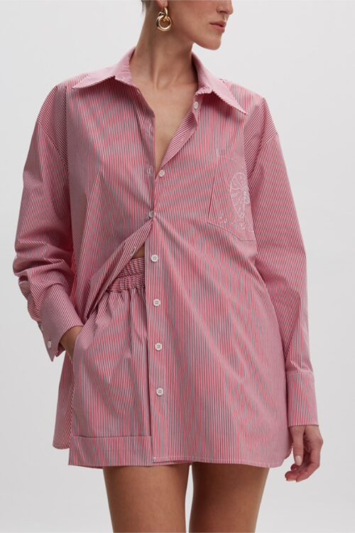 Ciel Concept La Vie En Ciel Red Stripes Shirt - Image 1