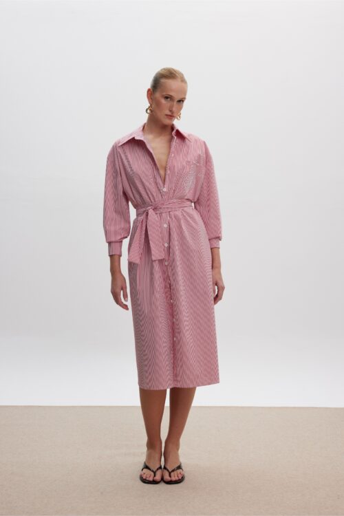 Ciel Concept La Vie En Ciel Red Stripes Dress - Image 1