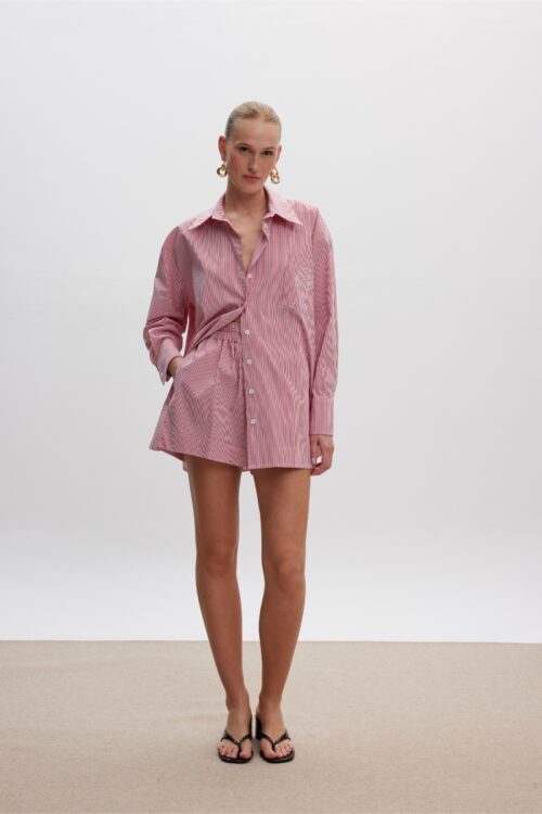 Ciel Concept La Vie En Ciel Red Stripes Shirt - Image 3