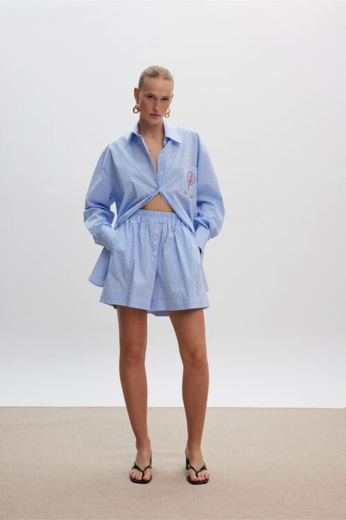 Ciel Concept La Vie En Ciel Ciel Stripes Mini Shorts - Image 1