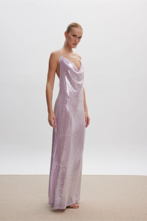 Ciel Concept Irina Sequin Maxi Dress Lilac - Image 1