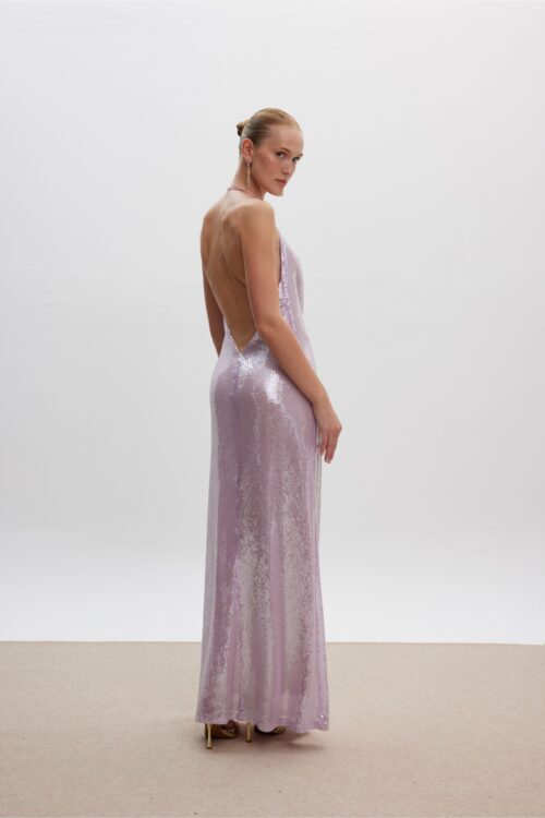 Ciel Concept Irina Sequin Maxi Dress Lilac - Image 2