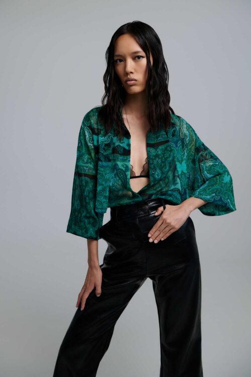Iraida Selma Green Oversized Shirt - Image 1