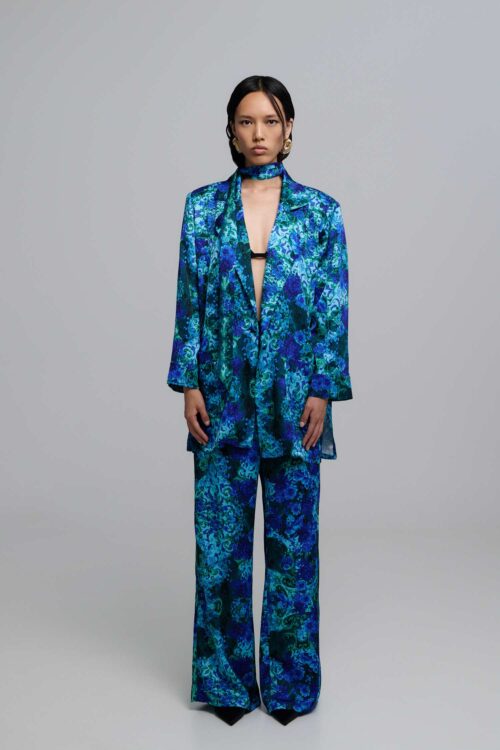 Iraida Josie blue satin set - Image 1