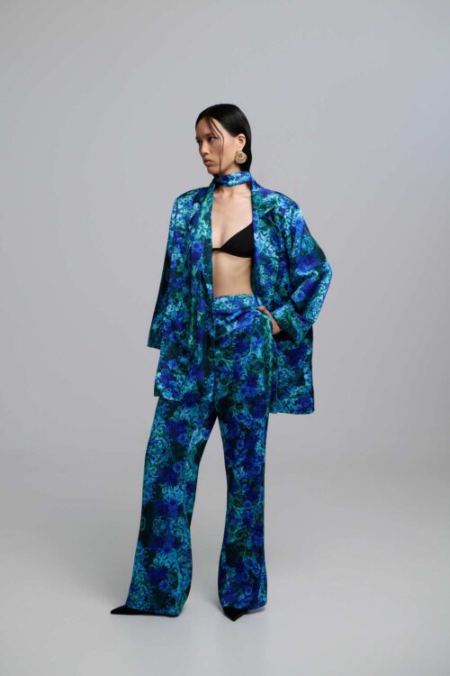 Iraida Josie blue satin set - Image 3