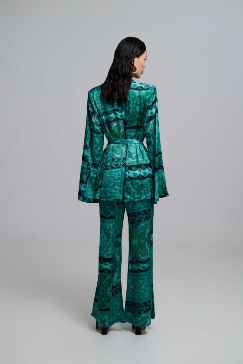 Iraida Selma Green Satin Set - Image 3