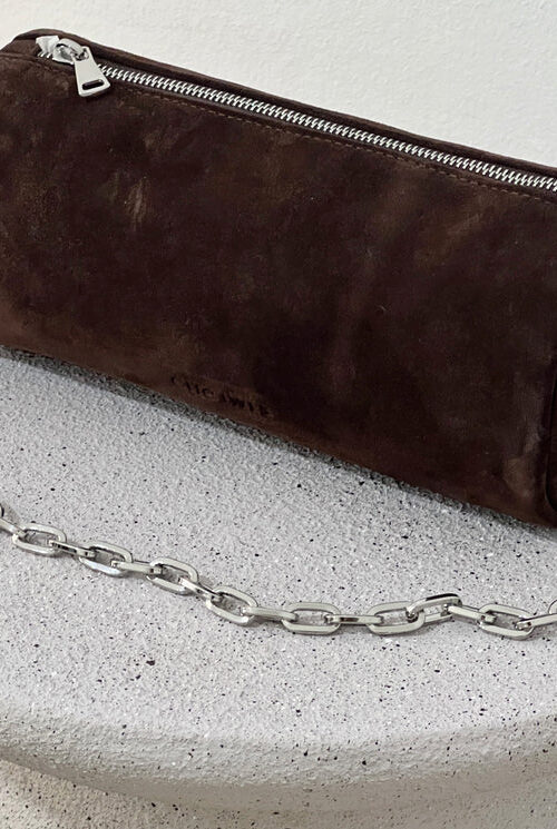 Clic Jewels Barrel Bag (brown suede genuine leather) - Image 3