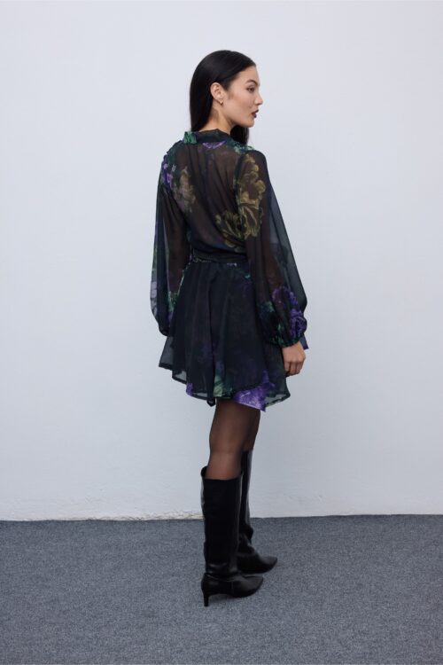 Ciel Concept Vittoria Mini Silky Wrap Dress - Image 2