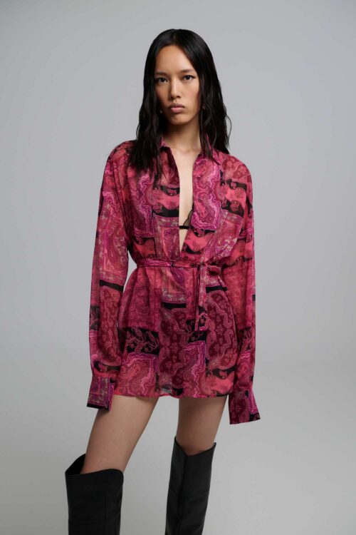 Iraida Selma Fuschia Oversized Shirt - Image 1