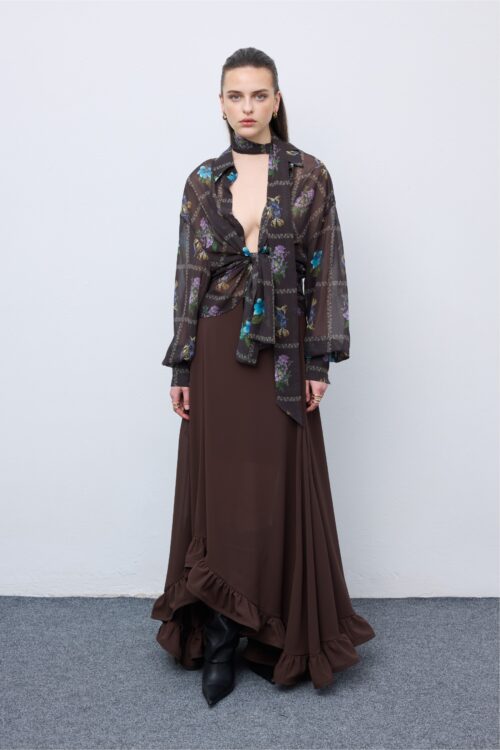 Ciel Concept Mocha Ruffle Skirt - Image 3