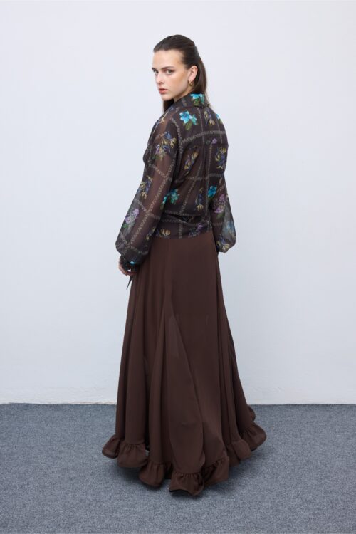 Ciel Concept Mocha Ruffle Skirt - Image 2