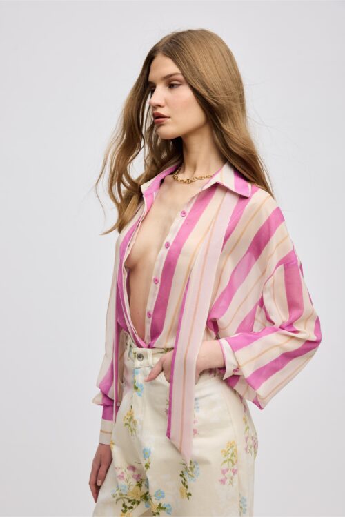 Ciel Concept Pink Stripped Shirt - Image 3