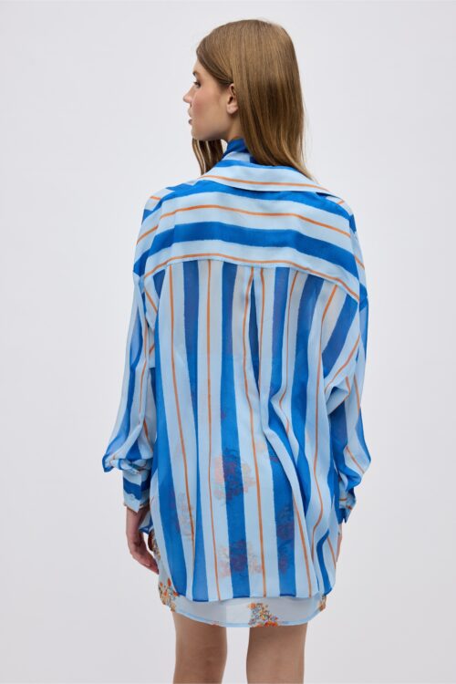 Ciel Concept Blue Stripped Shirt - Image 4