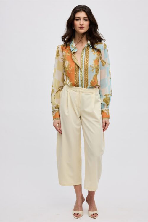 Ciel Concept Butter Yellow Barrel Pants - Image 1